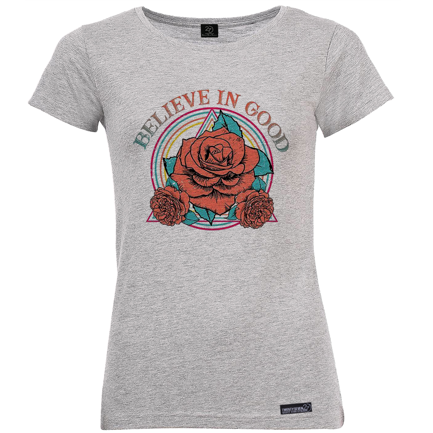 تی شرت آستین کوتاه زنانه 27 مدل BELIEVE IN GOOD کد WN1092