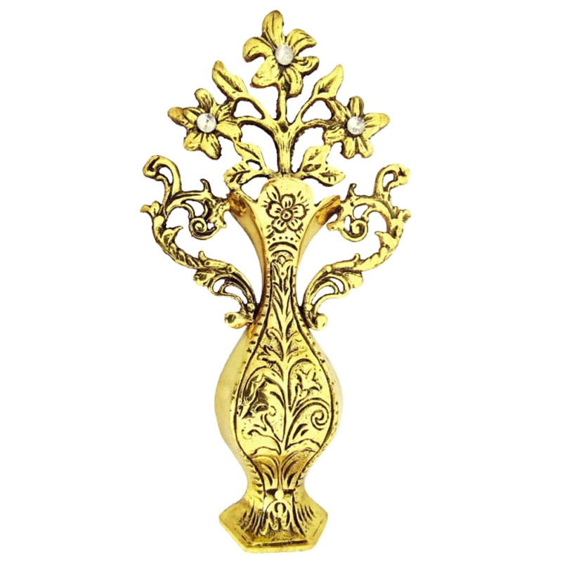 دکوری برنجی مدل گل دیوارکوب کد 026