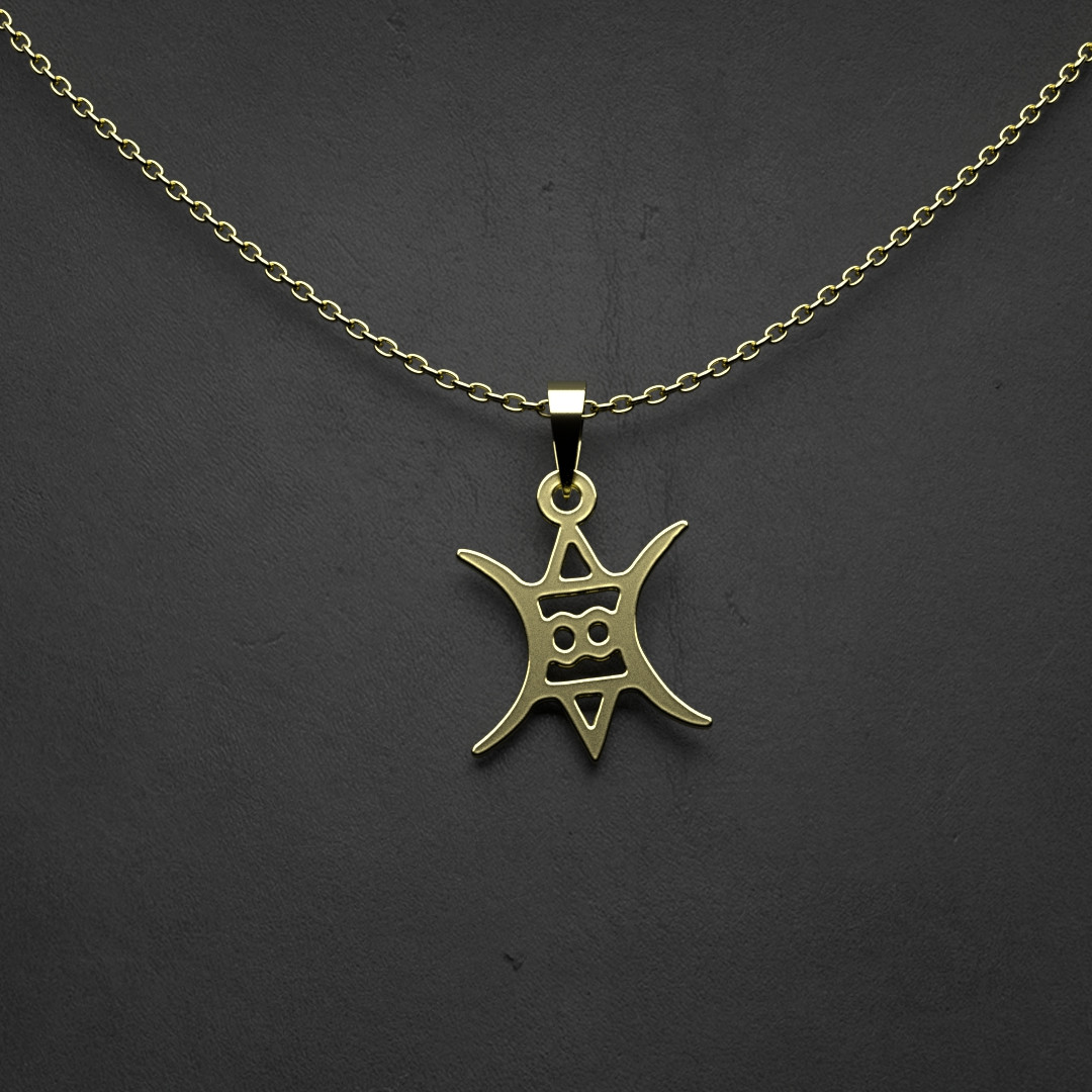 گردنبند طلا 18 عیار زنانه مدوپد مدل هندسی کد TT2-1-1154