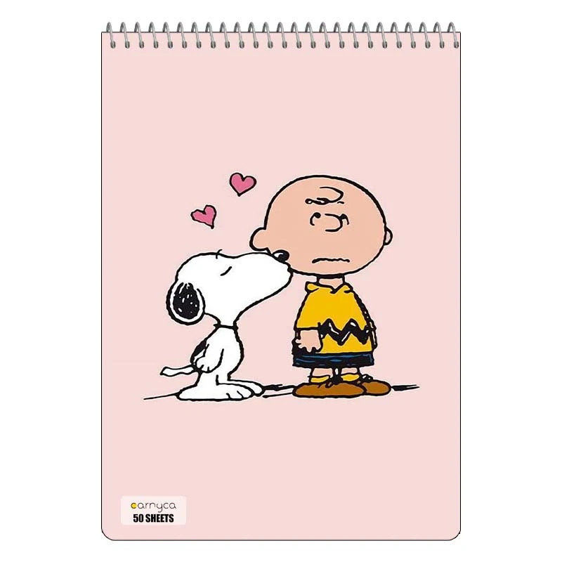 دفتر نقاشی 50 برگ سیمی کارنیکا طرح فیلم بادام زمینی ها  مدل The Peanuts کد 19561