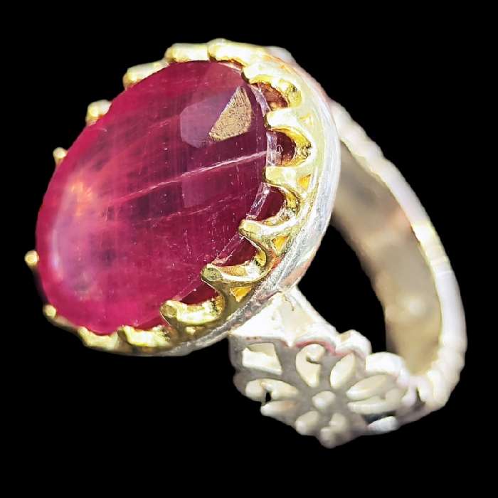 انگشتر نقره مردانه مدل یاقوت آفریقایی کد 358 انگشتر نقره مردانه مدل یاقوت آفریقایی کد 358