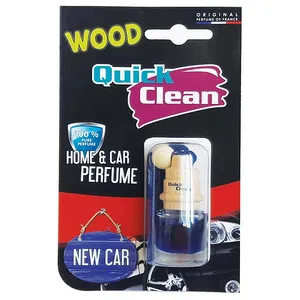 خوشبو کننده خودرو کوئیک کلین مدل WOOD New Car با حجم 7 میلی لیتر