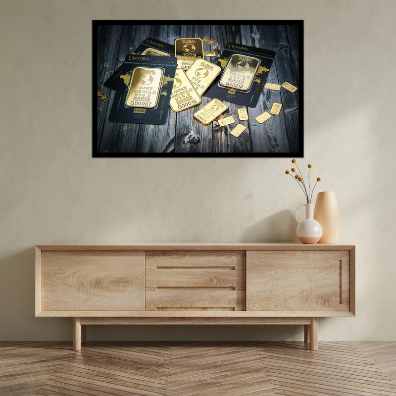 تابلو بکلیت طرح شمش طلا مدل B-bu2716