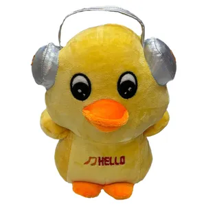 عروسک طرح اردک هدفونی ارتفاع 25 سانتی متر