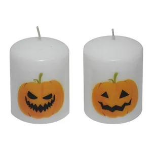 شمع مدل استوانه هالوین کد 1 بسته 2 عددی