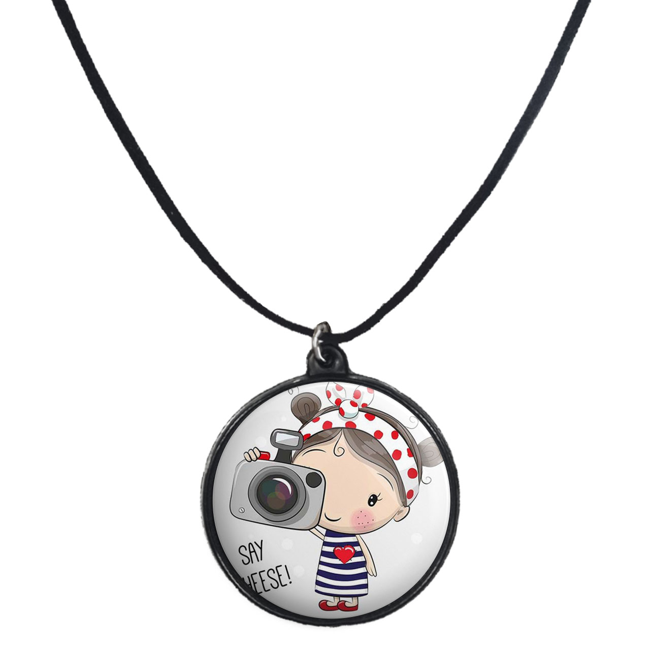 گردنبند پرمانه طرح عکاس کد pmb.5146 مدل دو طرفه