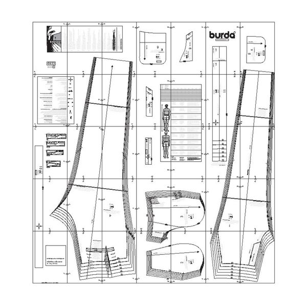 الگو خیاطی شلوار مردانه کلاسیک بوردا متد مولر سایز 44 تا 54