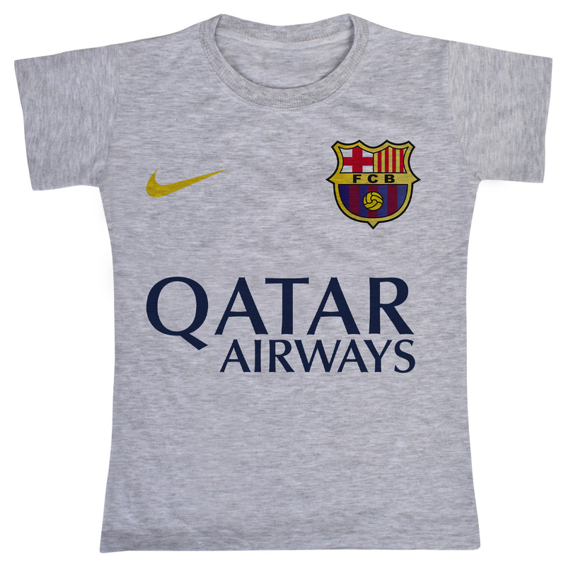 تی شرت آستین کوتاه دخترانه مدل Barcelona کد MH407