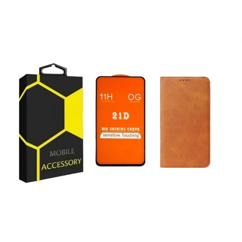 کیف کلاسوری مدل چرمی CL-AD مناسب برای گوشی موبایل شیائومی Poco M4 Pro 4G به همراه محافظ صفحه نمایش
