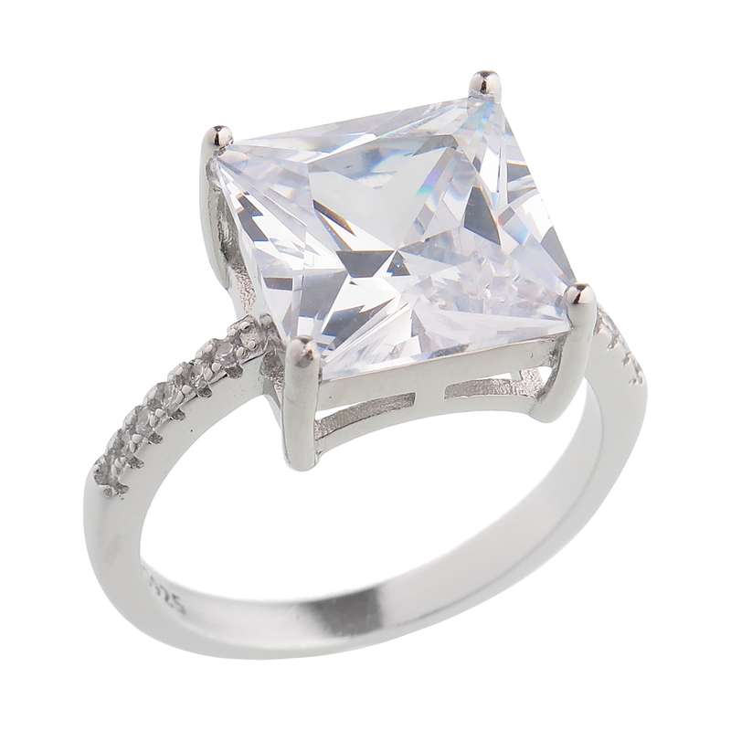 انگشتر نقره زنانه مدل جواهری تک نگین انگشتر نقره زنانه مدل جواهری تک نگین