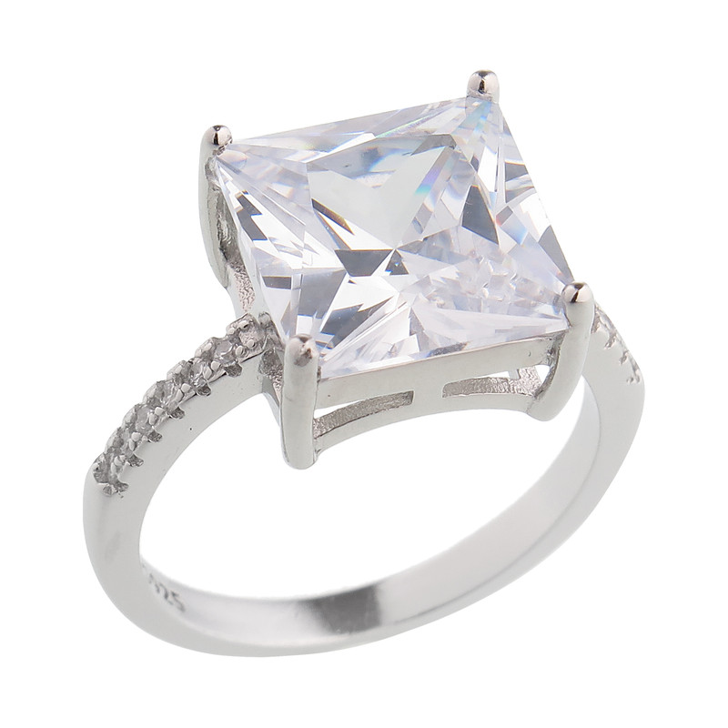 انگشتر نقره زنانه مدل جواهری تک نگین انگشتر نقره زنانه مدل جواهری تک نگین