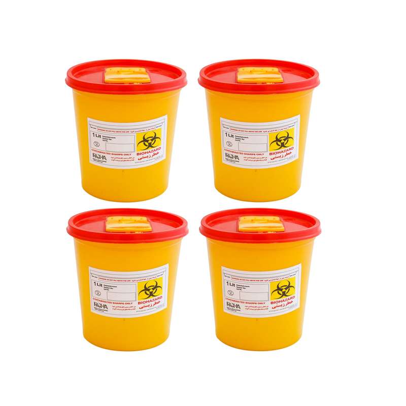 سیفتی باکس رحا مدل R1000 ظرفیت 1000 میلی لیتر بسته 4 عددی