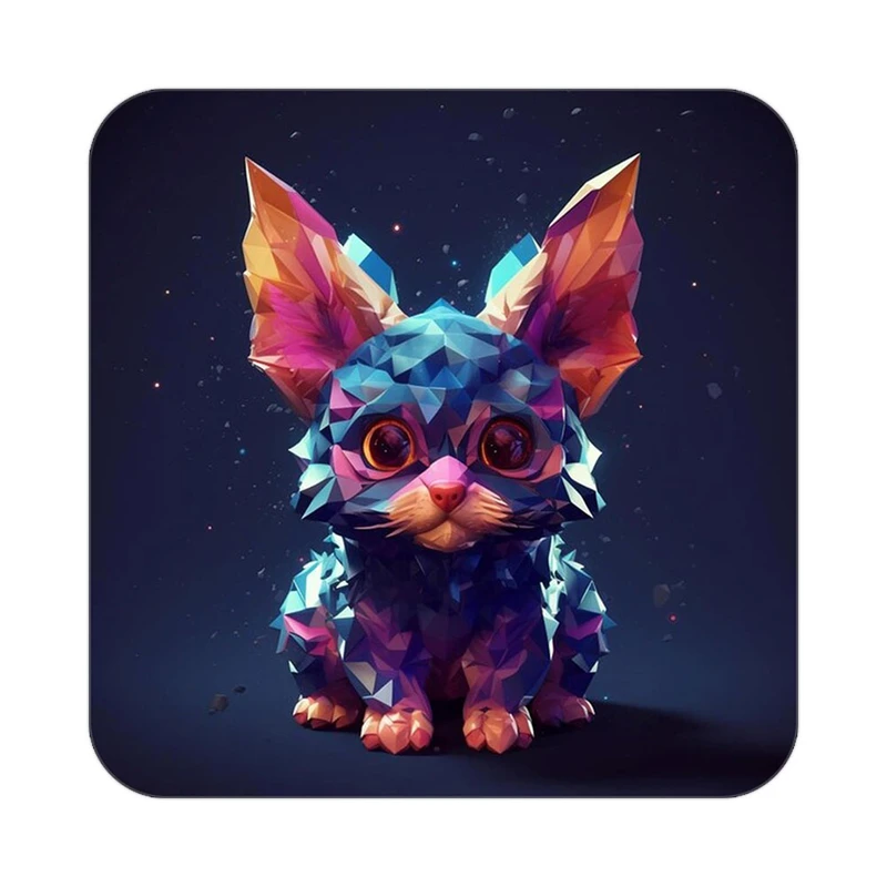 زیر لیوانی کاکتی طرح حیوانات رنگی مدل mp25739