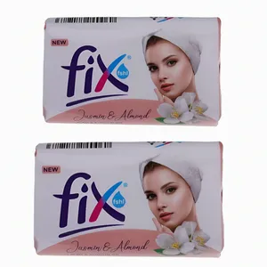 صابون شستشو صورت و بدن فیکس مدل Jasmin & Almond مناسب برای انواع پوست وزن 90 گرم بسته 2 عددی