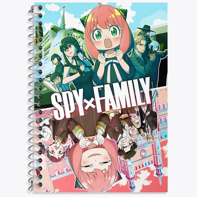 دفتر زبان 50 برگ خندالو مدل سه خط طرح انیمه اسپای ایکس فمیلی (Spy x Family) کد N4271