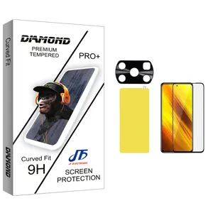 JF Diamond glass Screen Protector For Xiaomi poco X3 With Camera Lens Protector