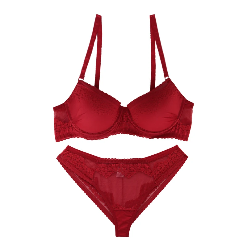 ست سوتین و شورت زنانه برتا مدل کاپدار اسفنجی کد 6050CR