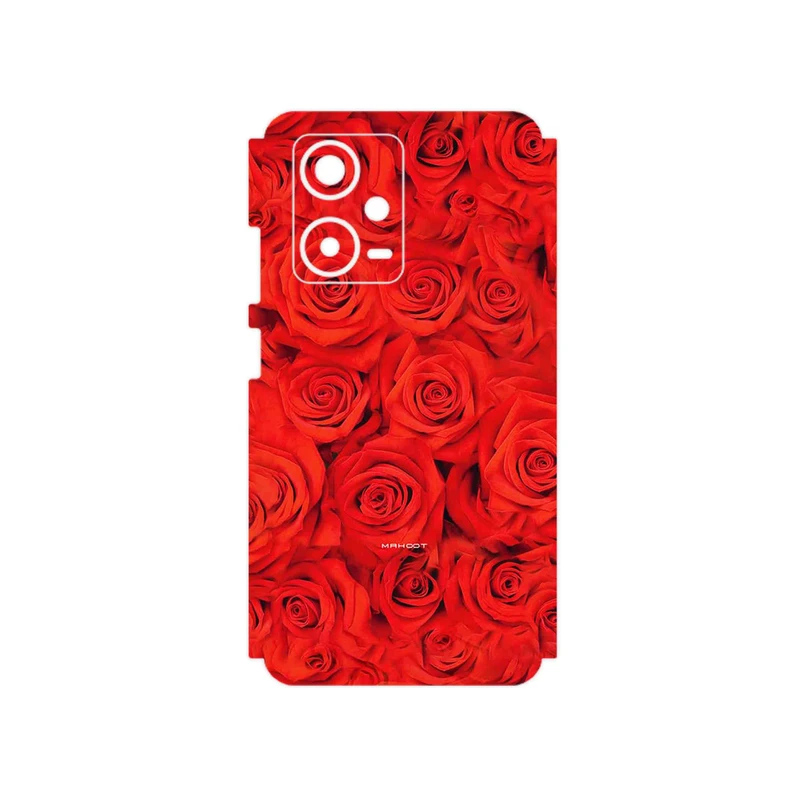برچسب پوششی ماهوت مدل Red_Flower مناسب برای گوشی موبایل شیائومی Redmi Note 12 Pro Plus