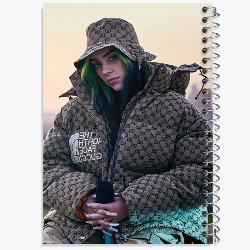 دفتر مشق 50 برگ خندالو مدل بیلی آیلیش Billie Eilish کد 19179