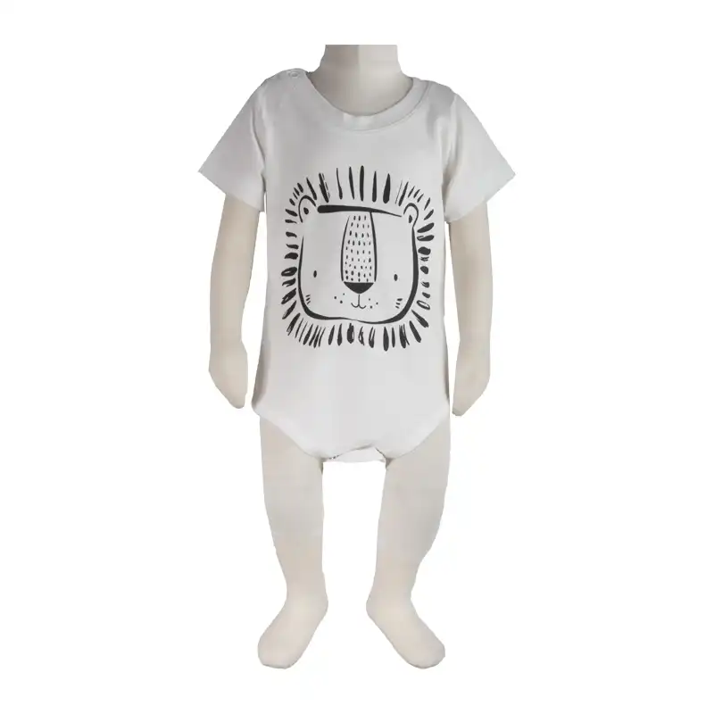 بادی آستین کوتاه نوزادی آدمک مدل شیر کد 170032