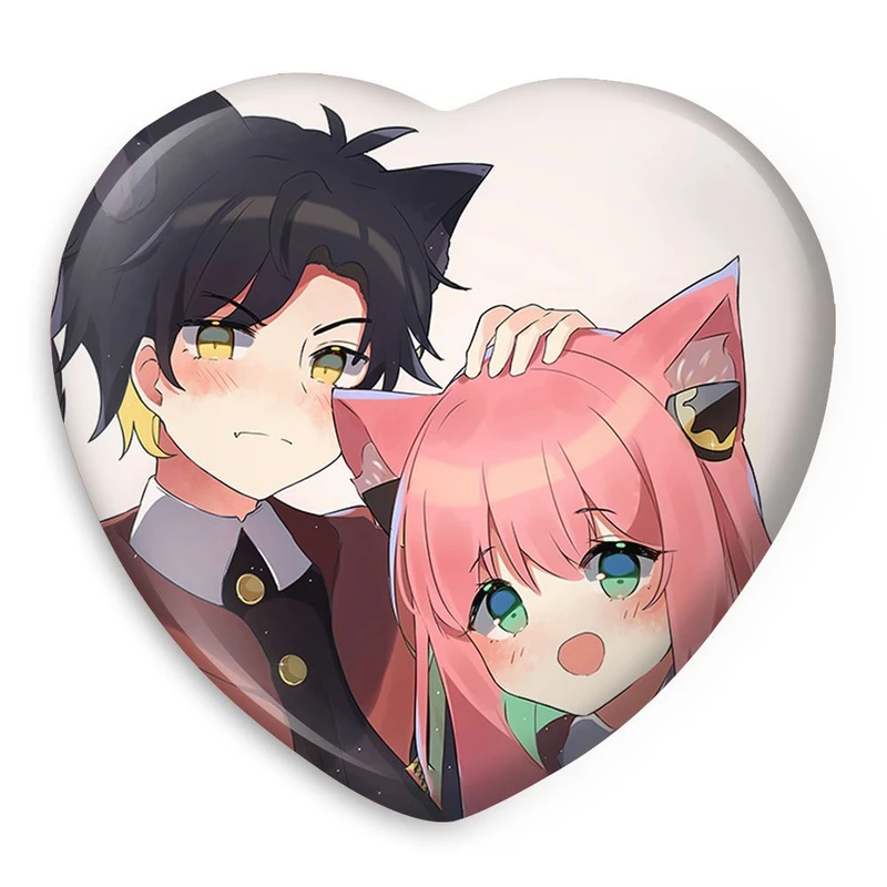 پیکسل خندالو طرح انیا فورجر و دامیان دزموند انیمه اسپای ایکس فمیلی Spy x Family مدل قلبی کد 17736