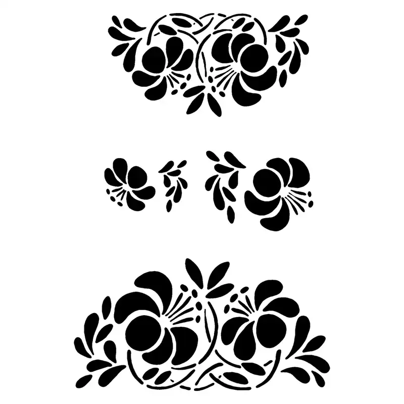 شابلون باتیس آرت طرح گل کد 50-552