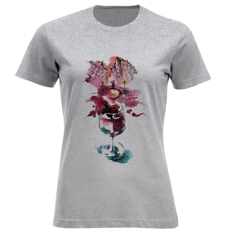 تی شرت آستین کوتاه زنانه مدل جام وشهر D428