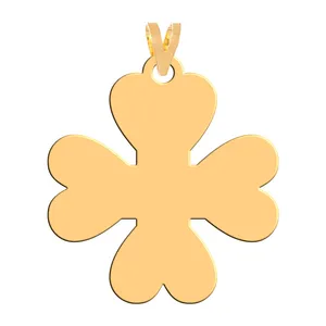 آویز گردنبند طلا 18 عیار زنانه فرشته مدل طرح گل WNL-000201