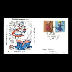 تمبر یادگاری آلمان مدل پاکت مهر روز مجموعه 2 عددی 