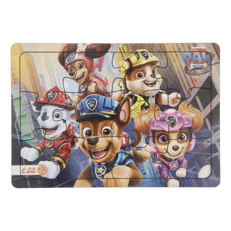 پازل 12 تکه نارنگی لند طرح Paw Patrol مدل چوبی