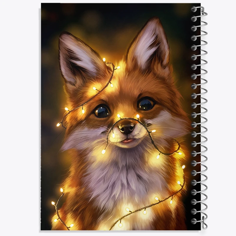 دفتر ژورنال نویسی 50 برگ خندالو مدل نقطه ای طرح روباه کد F1238