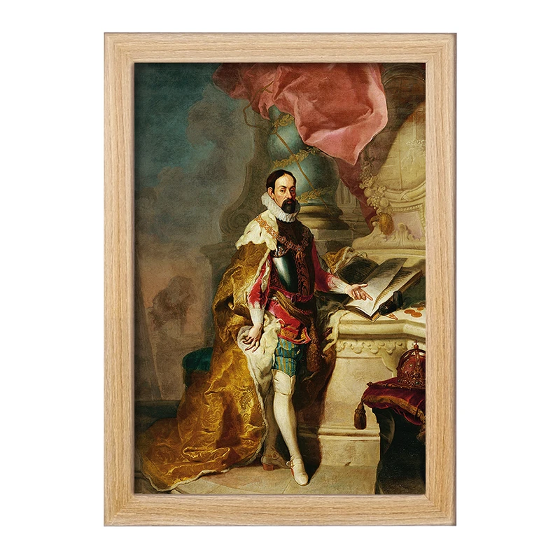 تابلو خندالو مدل نقاشی قیصر ماکسیمیلیان دوم اثر فرانتس آنتون پالکو کد F12448