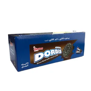 بیسکویت کاکائویی با کرم کاکائو دربیس درنا بسته 4 عددی 