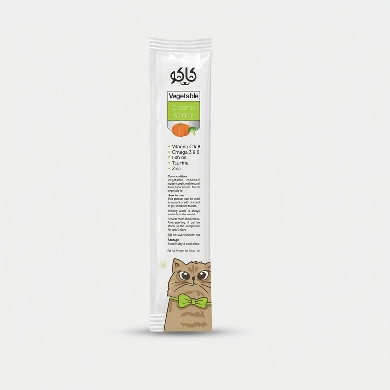 بستنی گربه کاکو مدل Creamy سبزیجات وزن 20 گرم