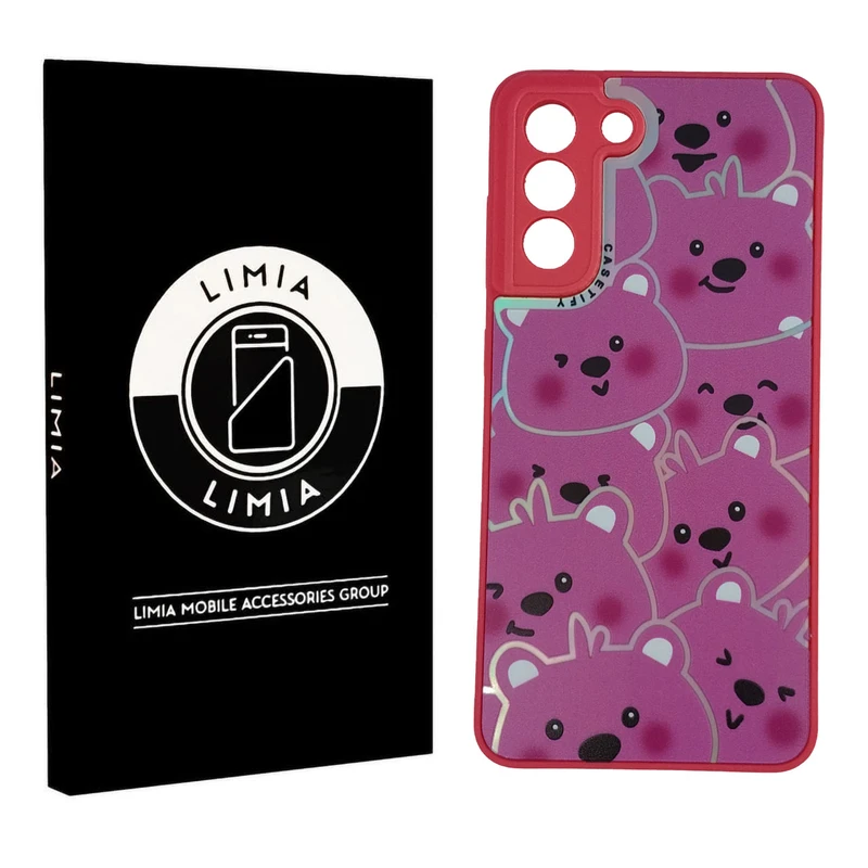 کاور لیمیا مدل فانتزی لنزدار طرح عروسکی PVD مناسب برای گوشی موبایل سامسونگ Galaxy S21 FE