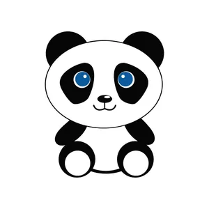 استیکر چوبی کودک مدل پاندا کد 001