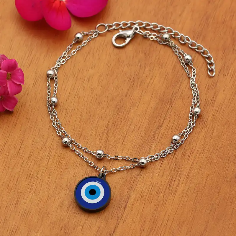 پابند زنانه ناکسیگو مدل شب تاب طرح چشم نظر کد LB7439