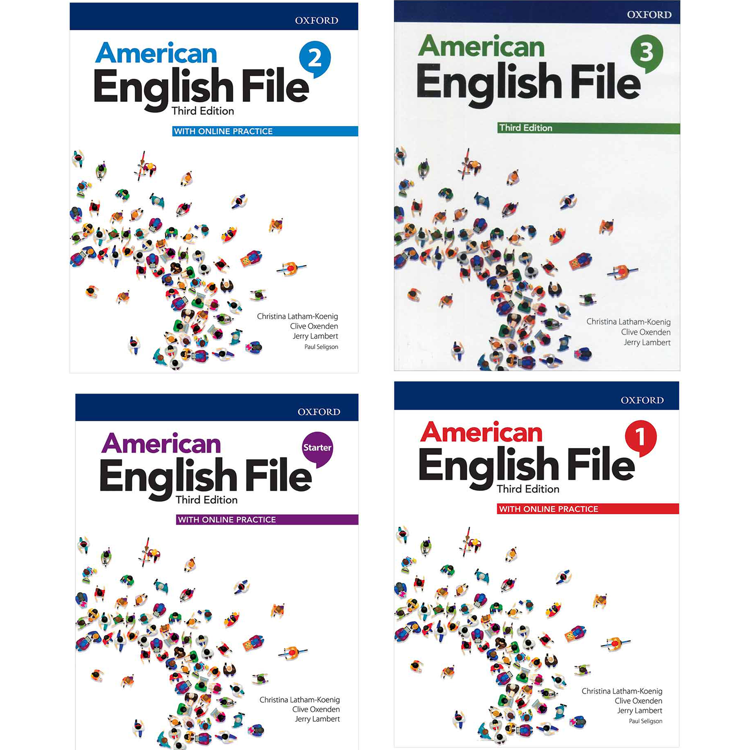 American English File Third Edition  اثر جمعی از نویسندگان انتشارات آکسفورد 4 جلدی