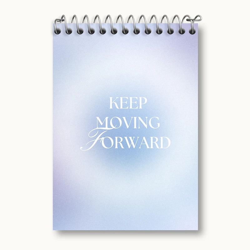 دفتر یادداشت 50 برگ خندالو طرح Keep Moving Forward کد N2357
