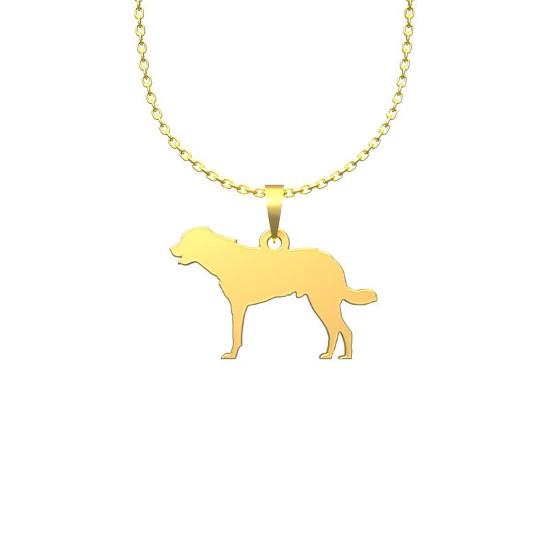 گردنبند طلا 18 عیار زنانه مدوپد مدل سگ کد J2-1-1161