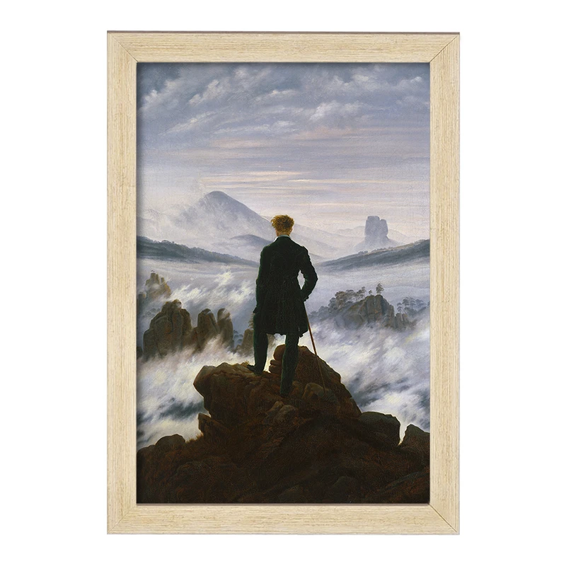 تابلو خندالو مدل نقاشی سرگردان بر فراز دریای مه اثر کاسپار دیوید فردریش کد F12494