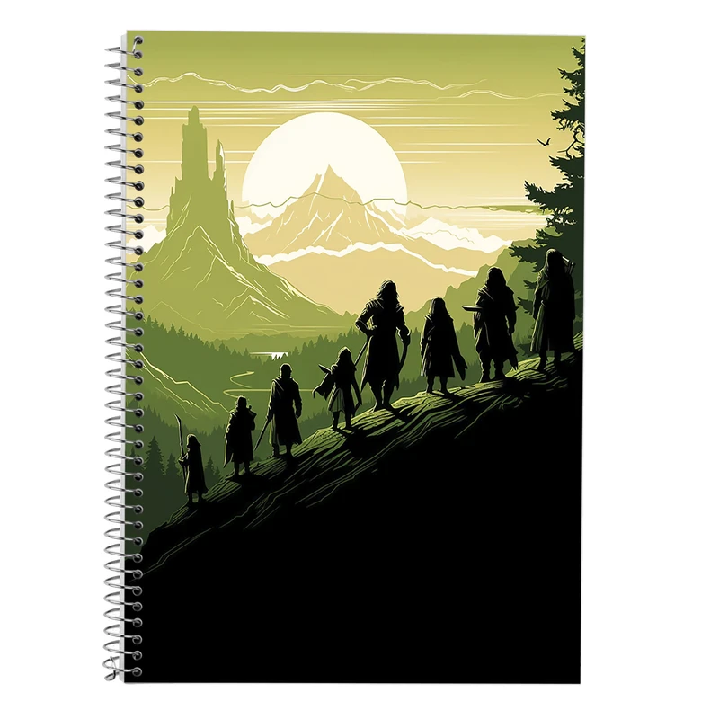 دفتر زبان 50 برگ مدوپد مدل دوخط طرح  ارباب حلقه ها The Lord of the Rings کد DF3024