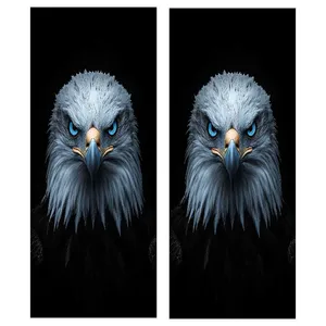 برچسب ستون خودرو طرح عقاب آبی کد BS067 بسته دو عددی