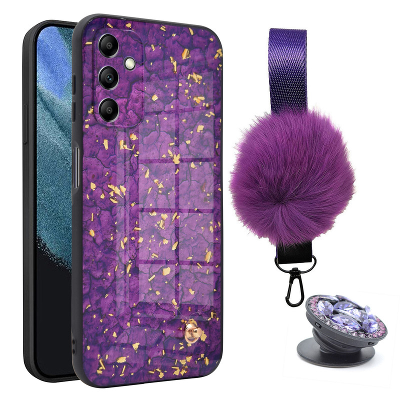کاور مدل پام پام مناسب برای گوشی موبایل سامسونگ Galaxy A24 به همراه بند و پایه نگهدارنده