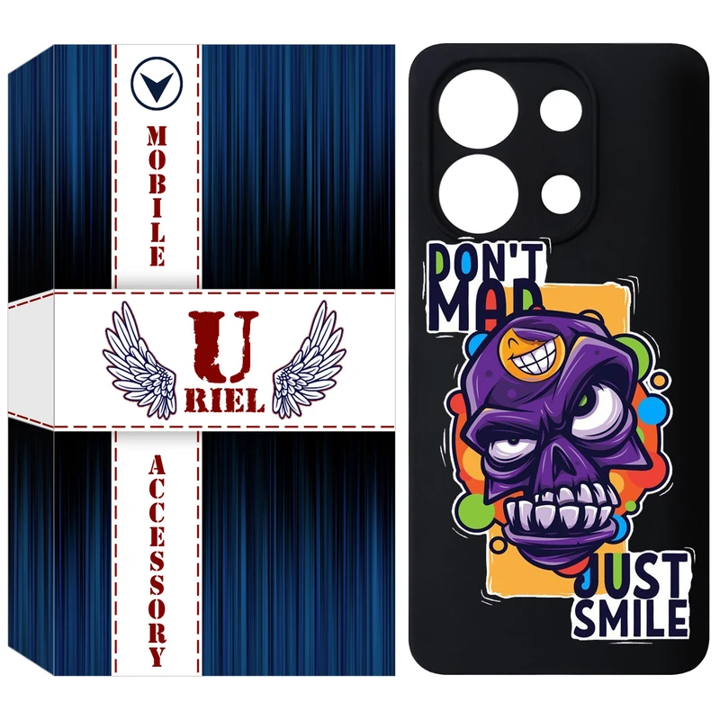 کاور یوریل قاب مدل KSH کد 33 طرح Smile مناسب برای گوشی موبایل شیائومی Redmi Note 13 4G