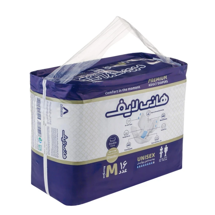 عکس شماره 2 : پوشینه بزرگسال هانی لایف مدل 004 سایز متوسط چهار بسته 16 عددی