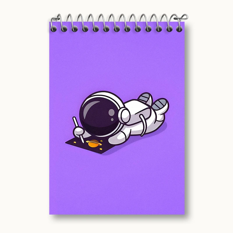 دفتر یادداشت 50 برگ خندالو طرح فضانورد بامزه کد N5176