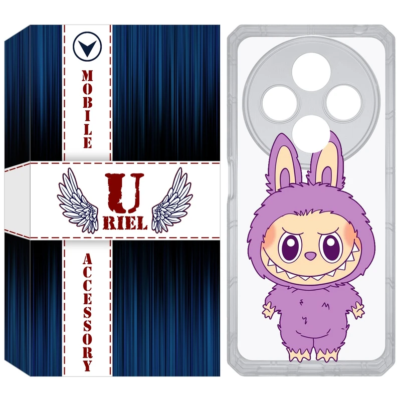 کاور یوریل مدل Clear کد 150 طرح لبوبو Labubu مناسب برای گوشی موبایل شیائومی Redmi 14C / Poco C75