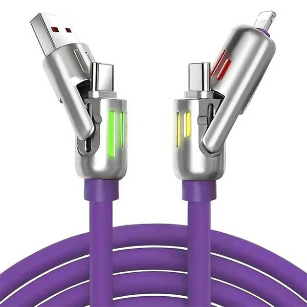 کابل تبدیل USB/USB-C به لایتنینگ/USB-C میتسوشیدا مدل 240W KC-A7 طول 1 متر