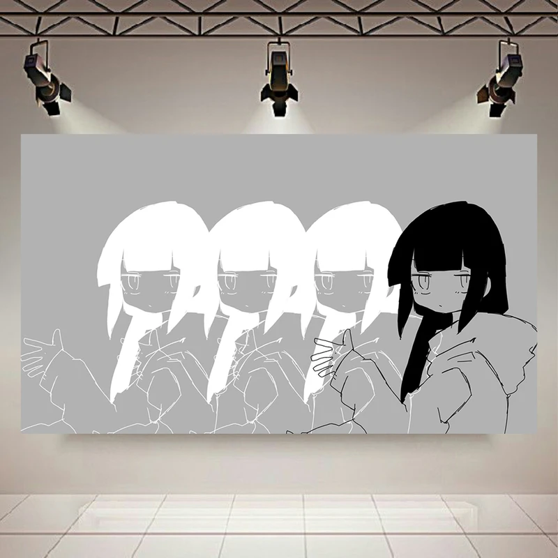 پوستر طرح انیمه دختر مدل مینیمال کد AR30723